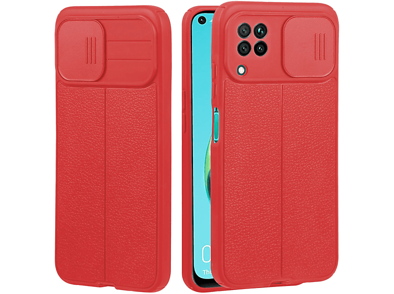 KÖNIG DESIGN Case, Backcover, Huawei, P40 Lite, Rot