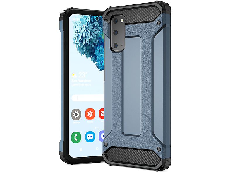 HBASICS Armor Handyhülle für Samsung Galaxy Backcover, Galaxy, Samsung A40, A40, Navy