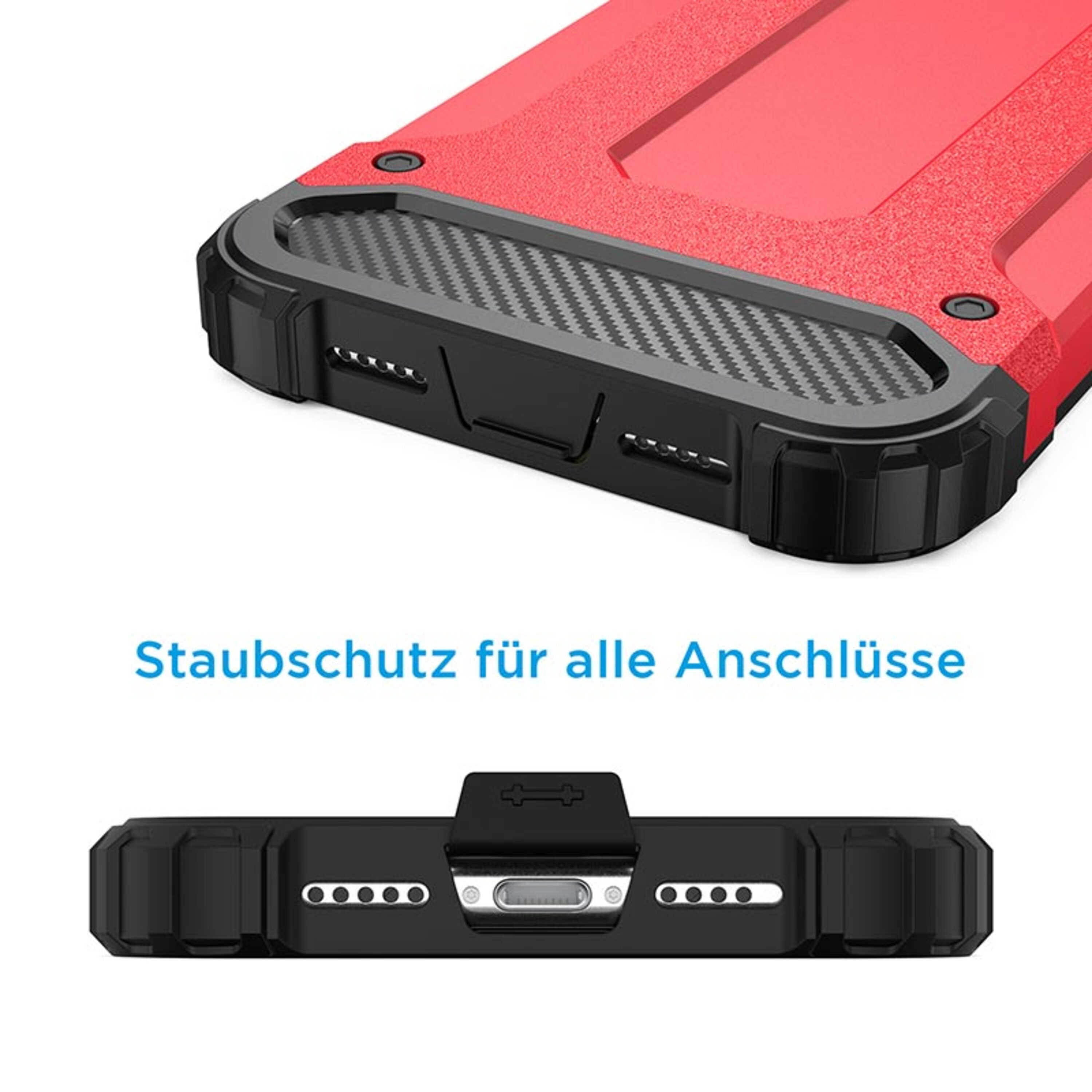 X / X IPhone XS, iPhone, für Armor Backcover, Handyhülle HBASICS / Rot XS,