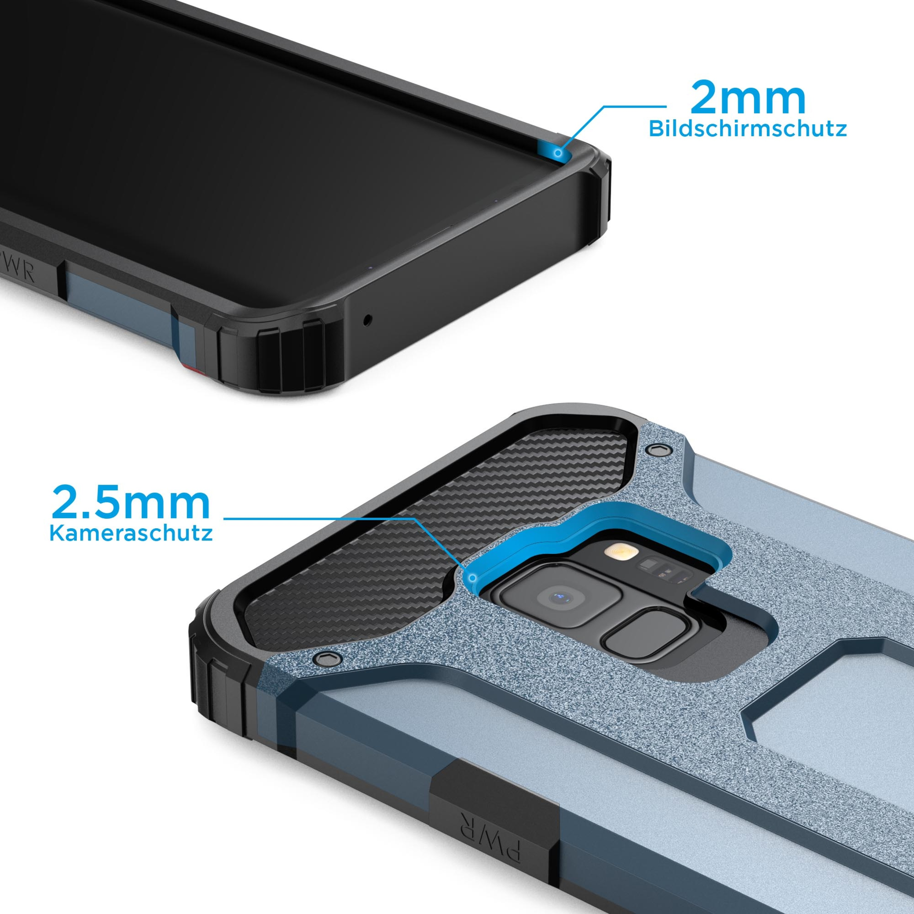 HBASICS Armor S10 PLUS, Samsung Samsung Backcover, für Galaxy Galaxy, S10 Navy Handyhülle PLUS