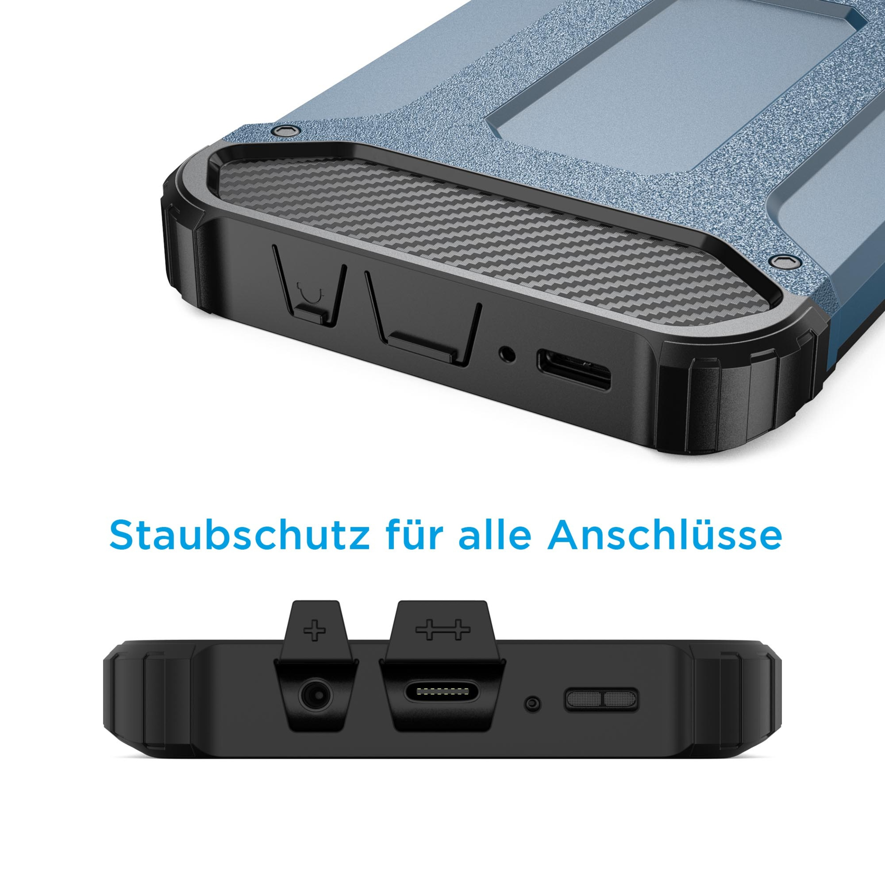 Handyhülle Armor S9, Samsung Samsung Backcover, für HBASICS S9, Galaxy, Navy Galaxy