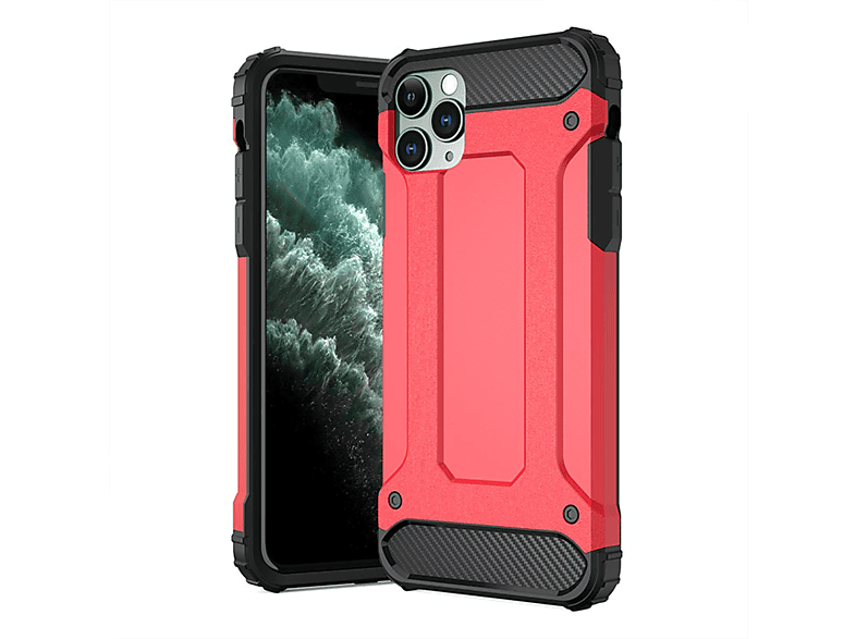 11 PRO iPhone, IPhone MAX, HBASICS MAX, Handyhülle Backcover, für PRO Rot Armor 11