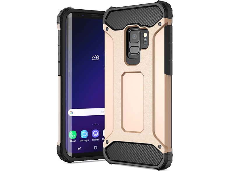 HBASICS Armor Handyhülle für Samsung S9 PLUS, PLUS, Samsung Gold Rose Galaxy Galaxy, S9 Backcover