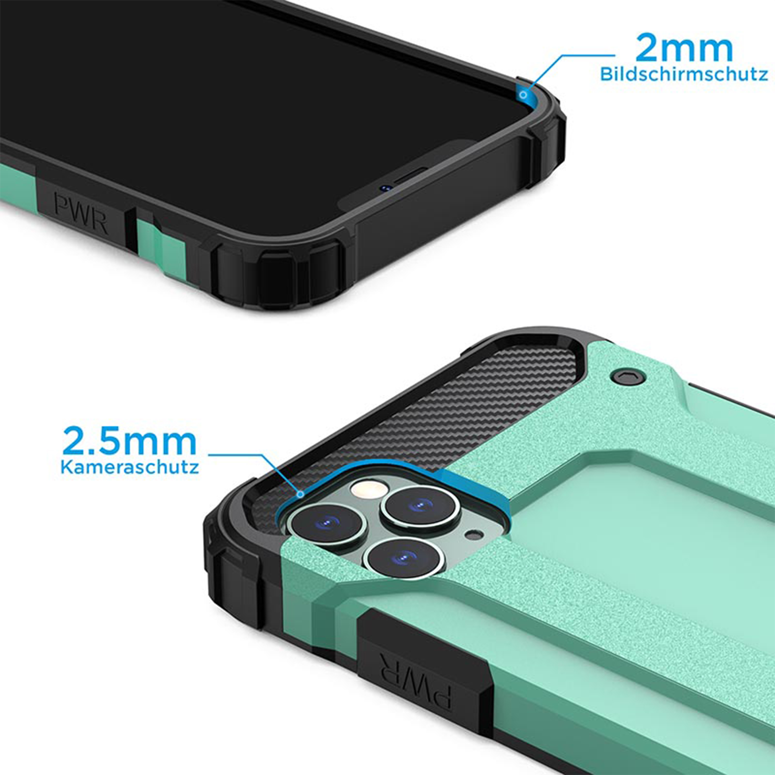 Handyhülle iPhone, 7, 7, iPhone Armor HBASICS Backcover, für Mint