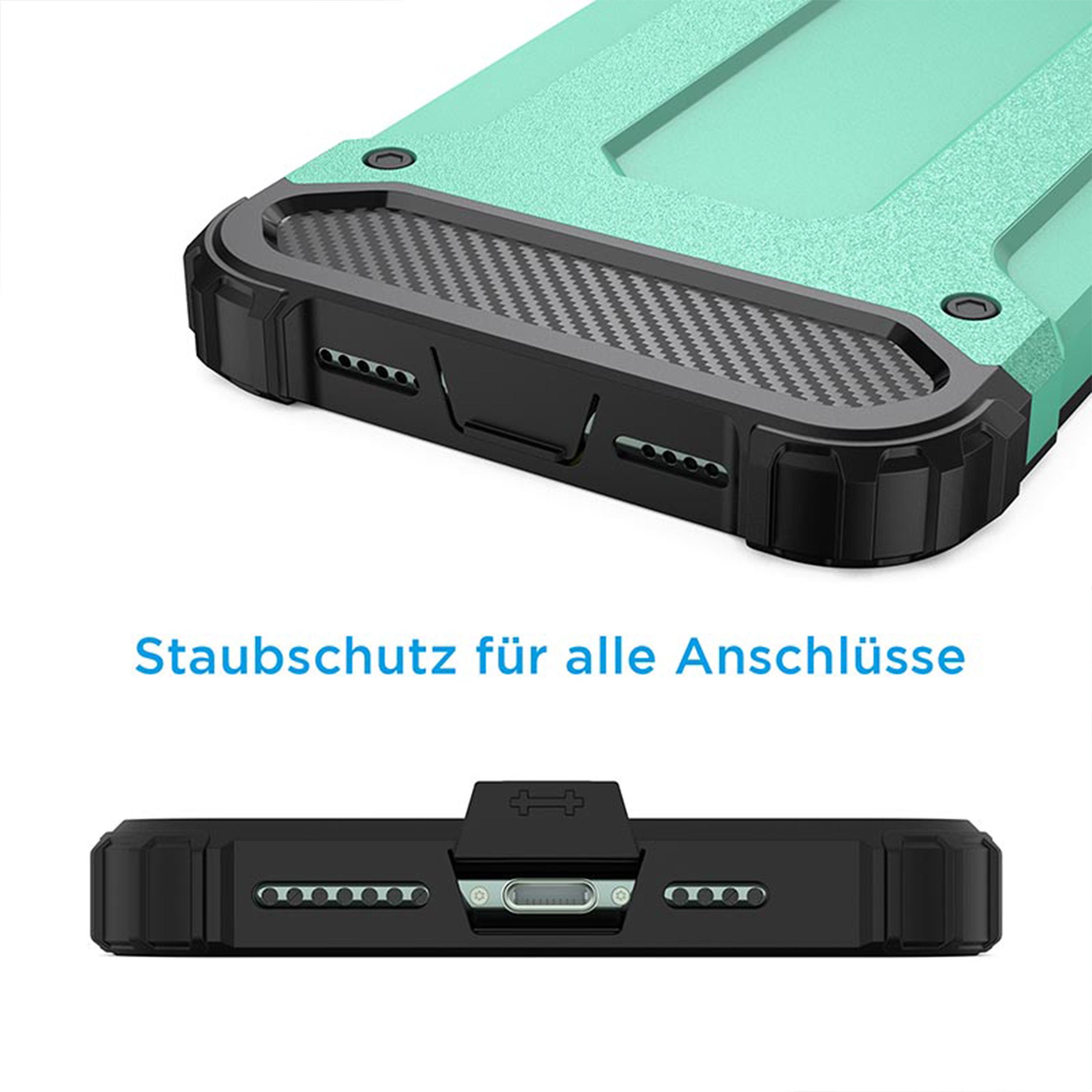 Backcover, 11 iPhone, PRO Armor 11 HBASICS PRO MAX, Handyhülle IPhone MAX, für Mint