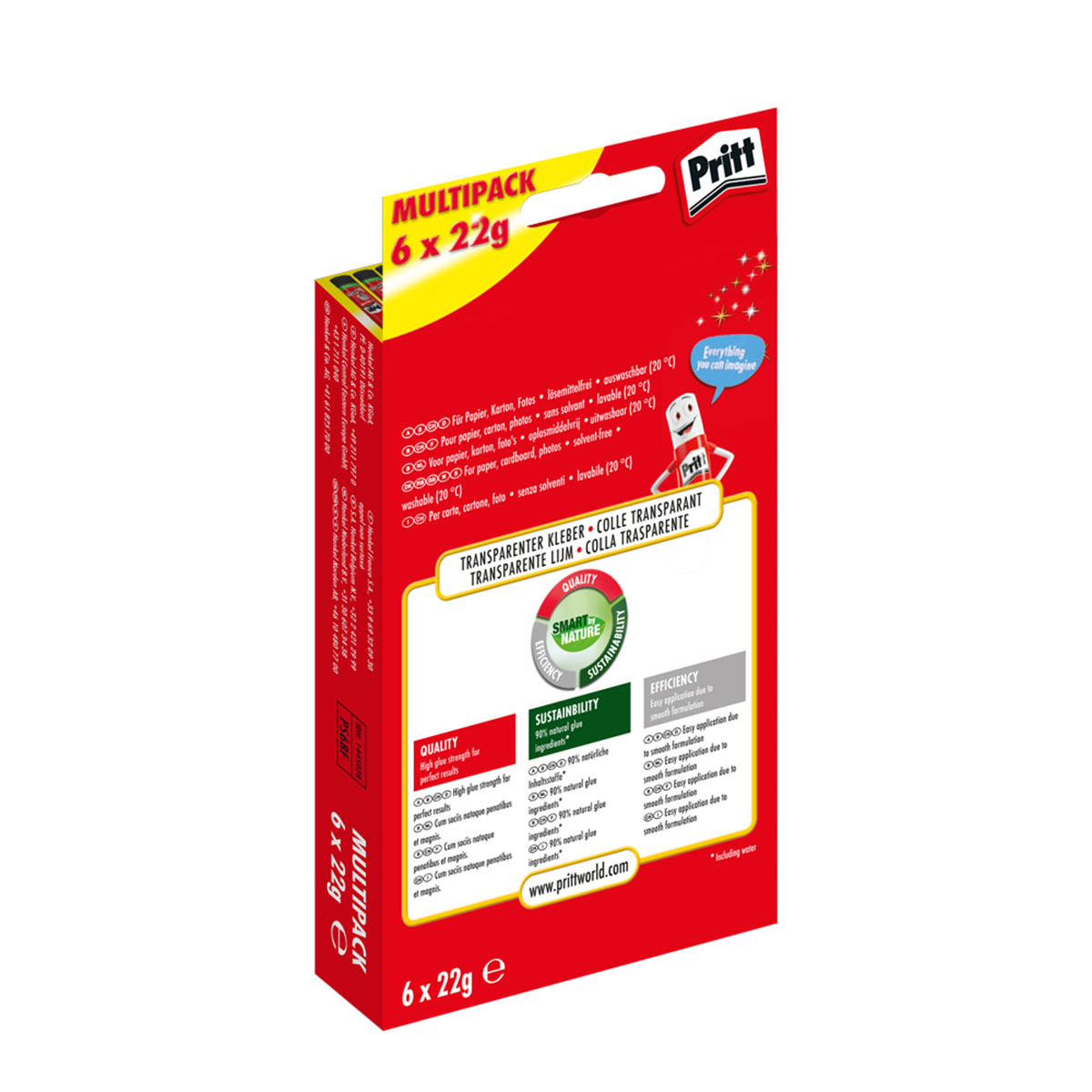 Multipack Klebestifte, rot-weiße Verpackung. Text und Logo sichtbar.