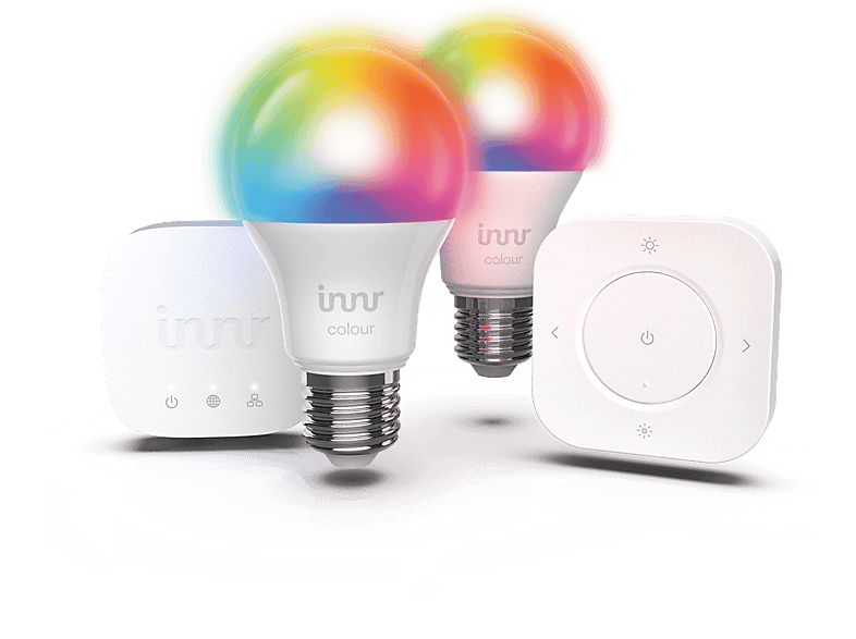INNR Starter Kit E27 Farbe Birne - Hub, 2x Smart LED Lampe Farbe & Fernbedienung SK 286 C-2 home automation equipment