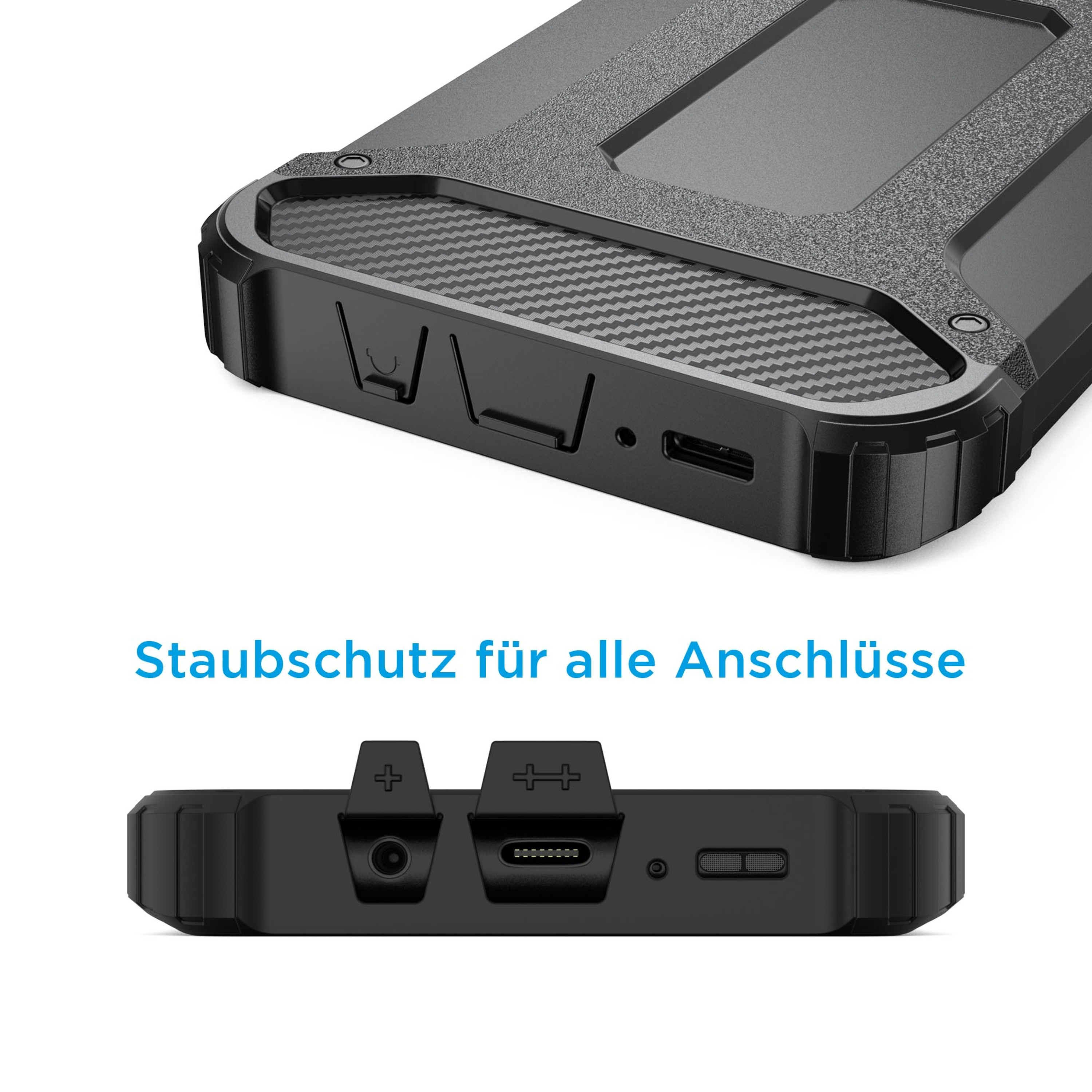 Backcover, Galaxy, S8 PLUS, Samsung Armor Handyhülle Galaxy S8 HBASICS für Schwarz Samsung PLUS,