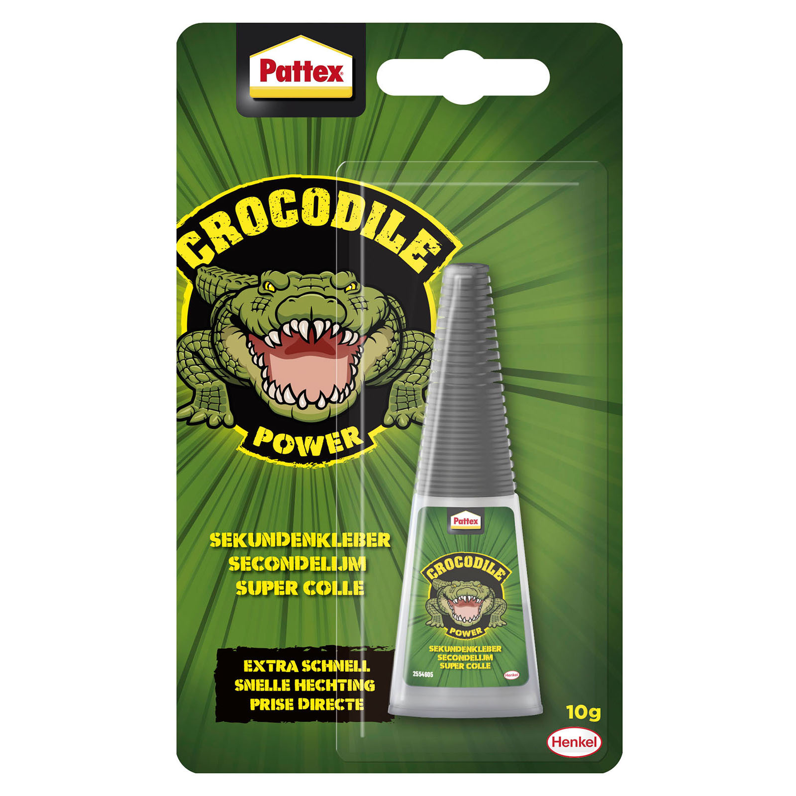 PATTEX Transparent Sekundenkleber, Crocodile Power