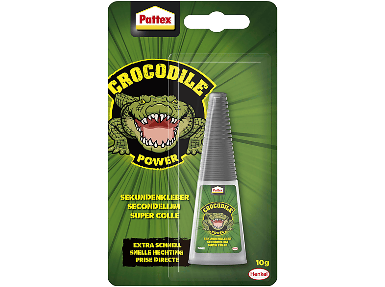 PATTEX Transparent Sekundenkleber, Crocodile Power