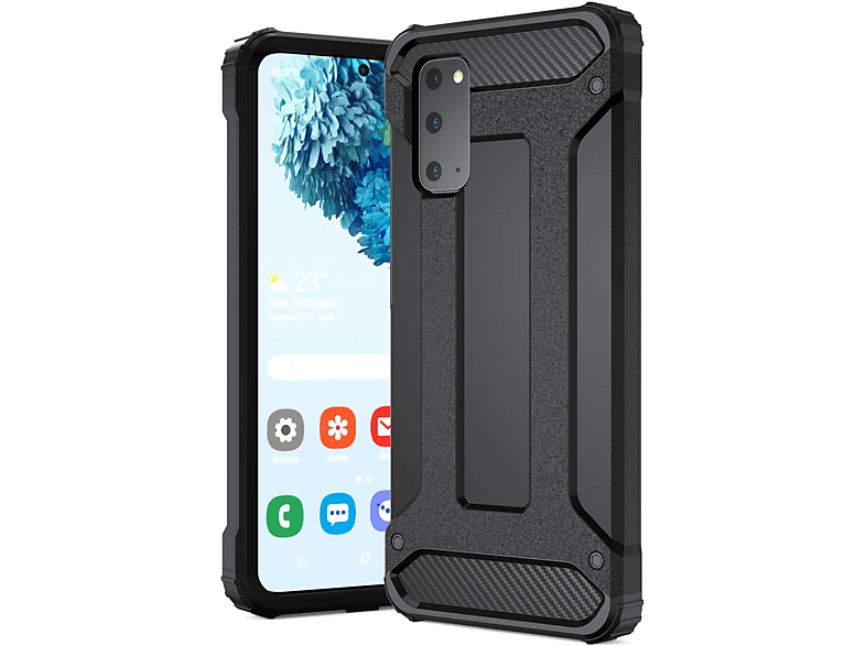 HBASICS Armor Handyhülle für Samsung Galaxy A41, Backcover, Samsung Galaxy, A41, Schwarz