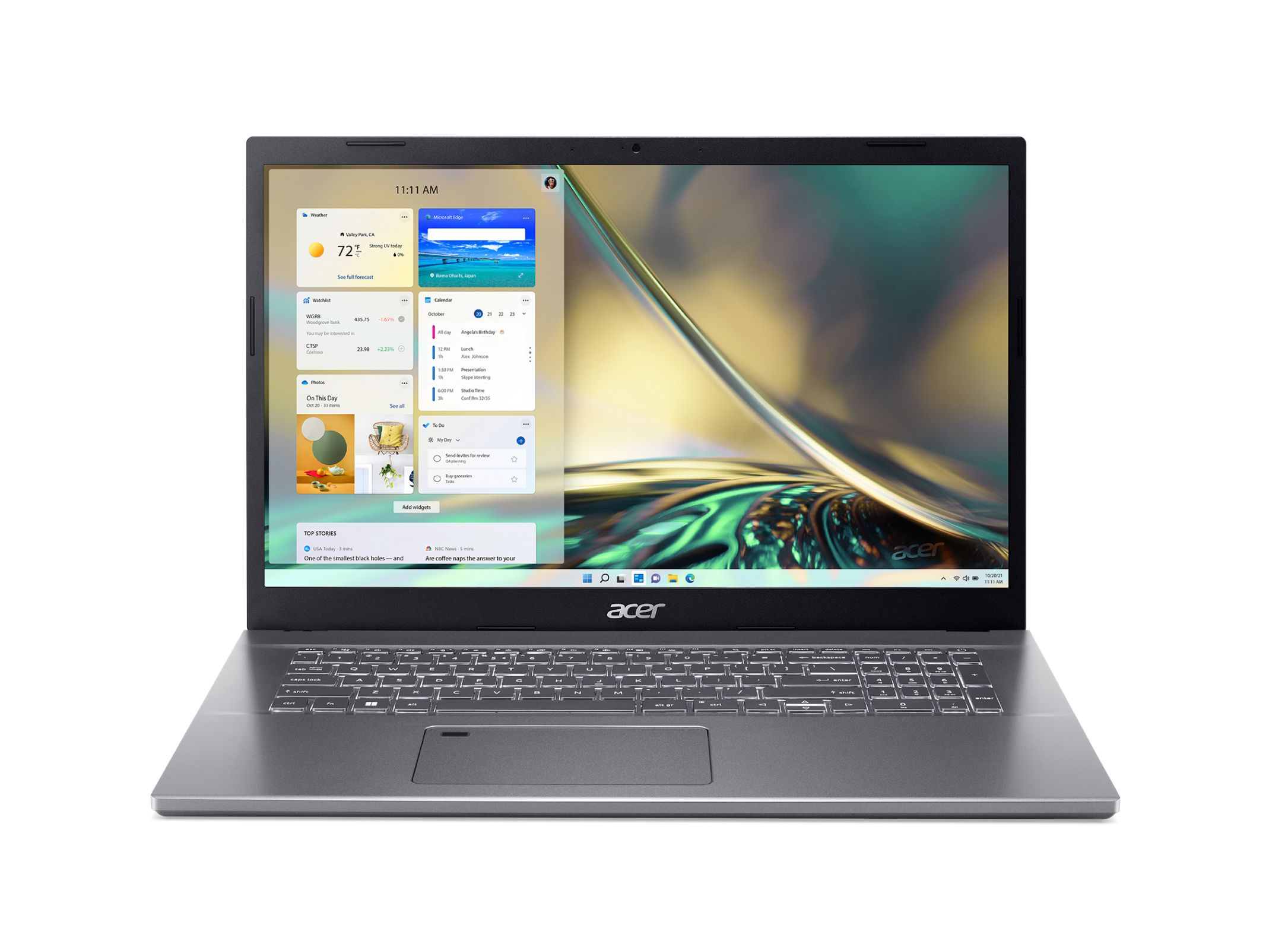 ACER Aspire NVIDIA RAM, 512 Intel® i7 GB 17,3 Notebook 2050, mit Display, A517-53G-73JQ, 5 Zoll RTX GB 16 SSD, Core™ Grau Prozessor, GeForce