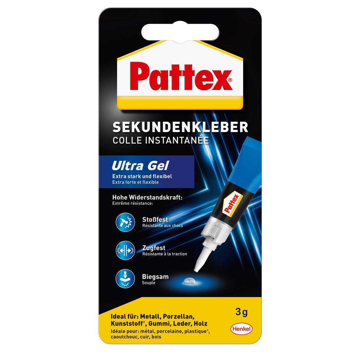 PATTEX Ultra Sekundenkleber, Gel Transparent