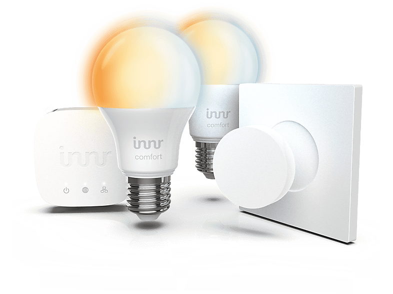 INNR Starter Kit E27 Komfort Birne - Hub, 2x Smart LED Lampe Komfort & Fernbedienung SK 279 T-2 home automation equipment