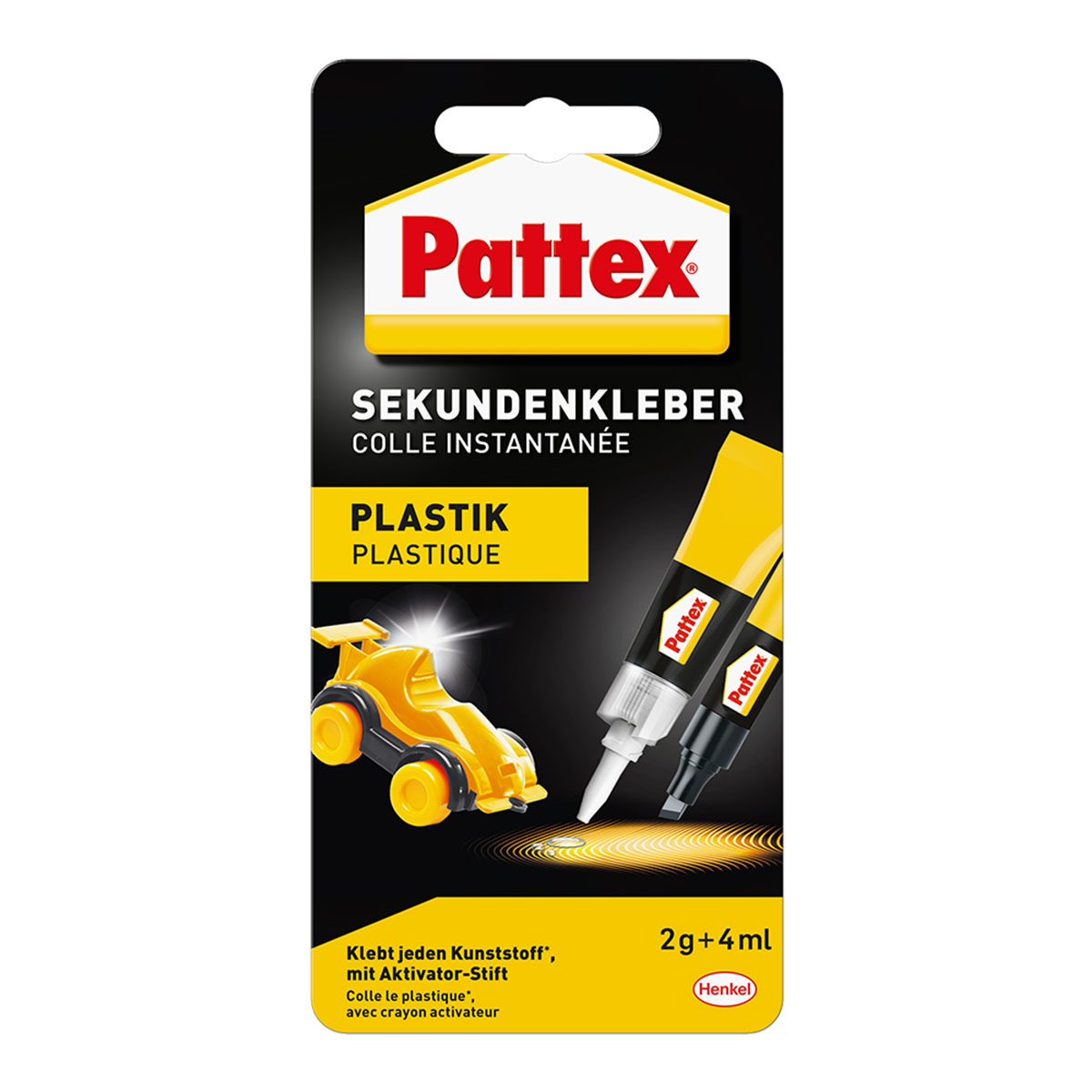 PATTEX Plastix Sekundenkleber, Transparent