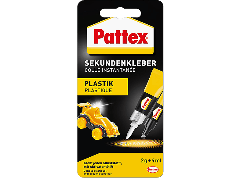 PATTEX Plastix Sekundenkleber, Transparent