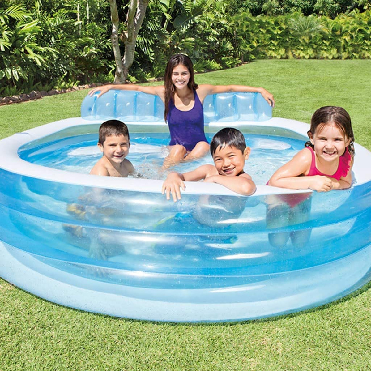 INTEX Lounge (229x218x79cm) Swimcenter Family blau - Planschbecken, 57190NP -