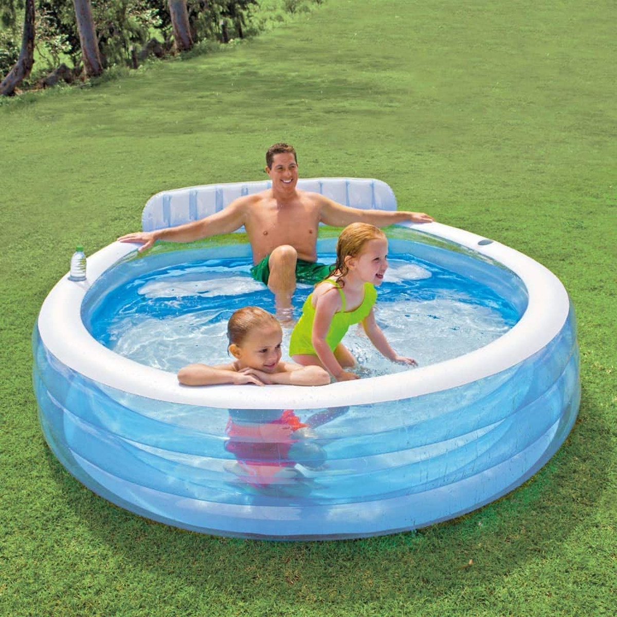 INTEX Lounge (229x218x79cm) Swimcenter Family blau - Planschbecken, 57190NP -