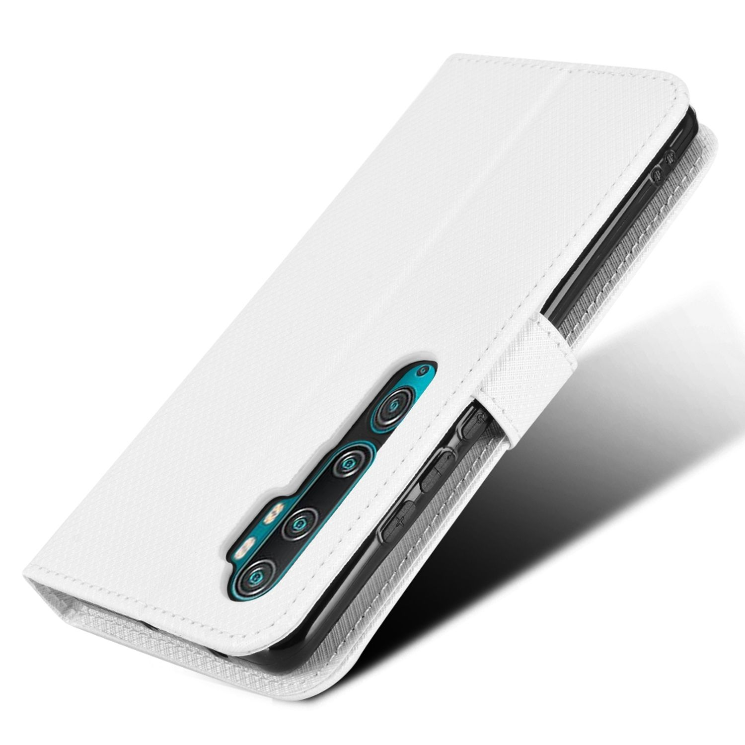 KÖNIG DESIGN Book Case, Bookcover, Weiß Pro, 10 Mi Note Xiaomi