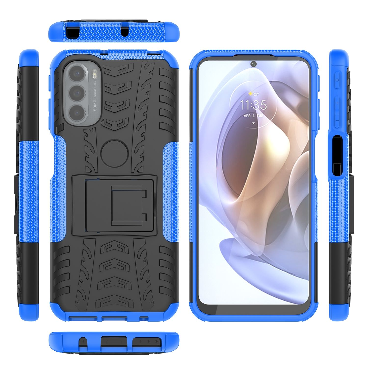 / G31 Case, Backcover, KÖNIG Blau G41, DESIGN Moto Motorola,