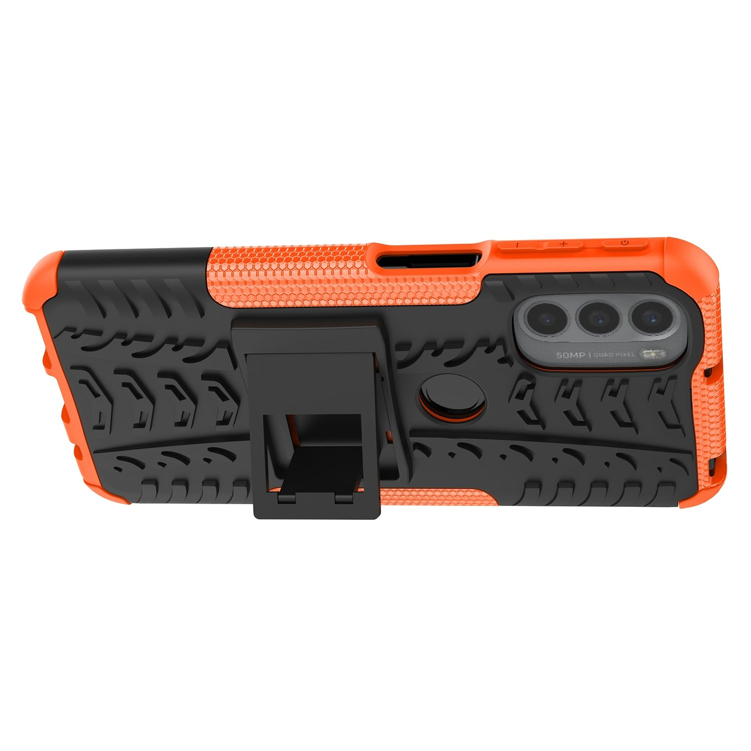 Motorola, KÖNIG DESIGN Orange Moto G31 Backcover, G41, / Case,