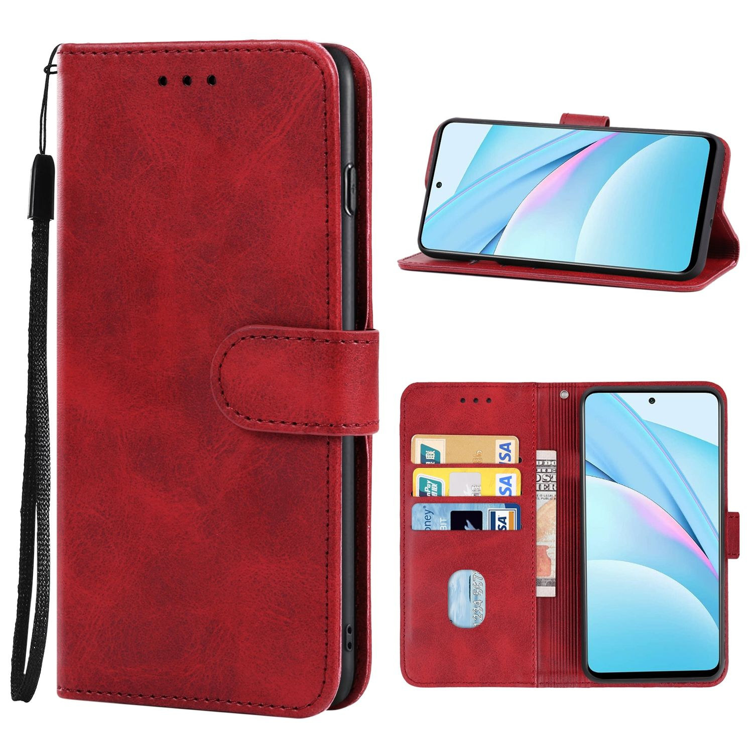 Lite Book Xiaomi, Rot 5G, Bookcover, Mi Case, KÖNIG DESIGN 10