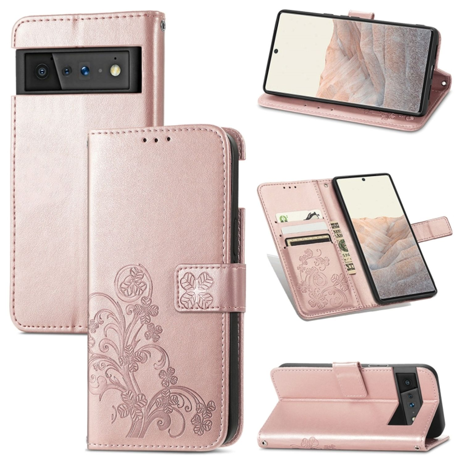 KÖNIG DESIGN Book Pixel Case, Google, Bookcover, Rose Gold 6