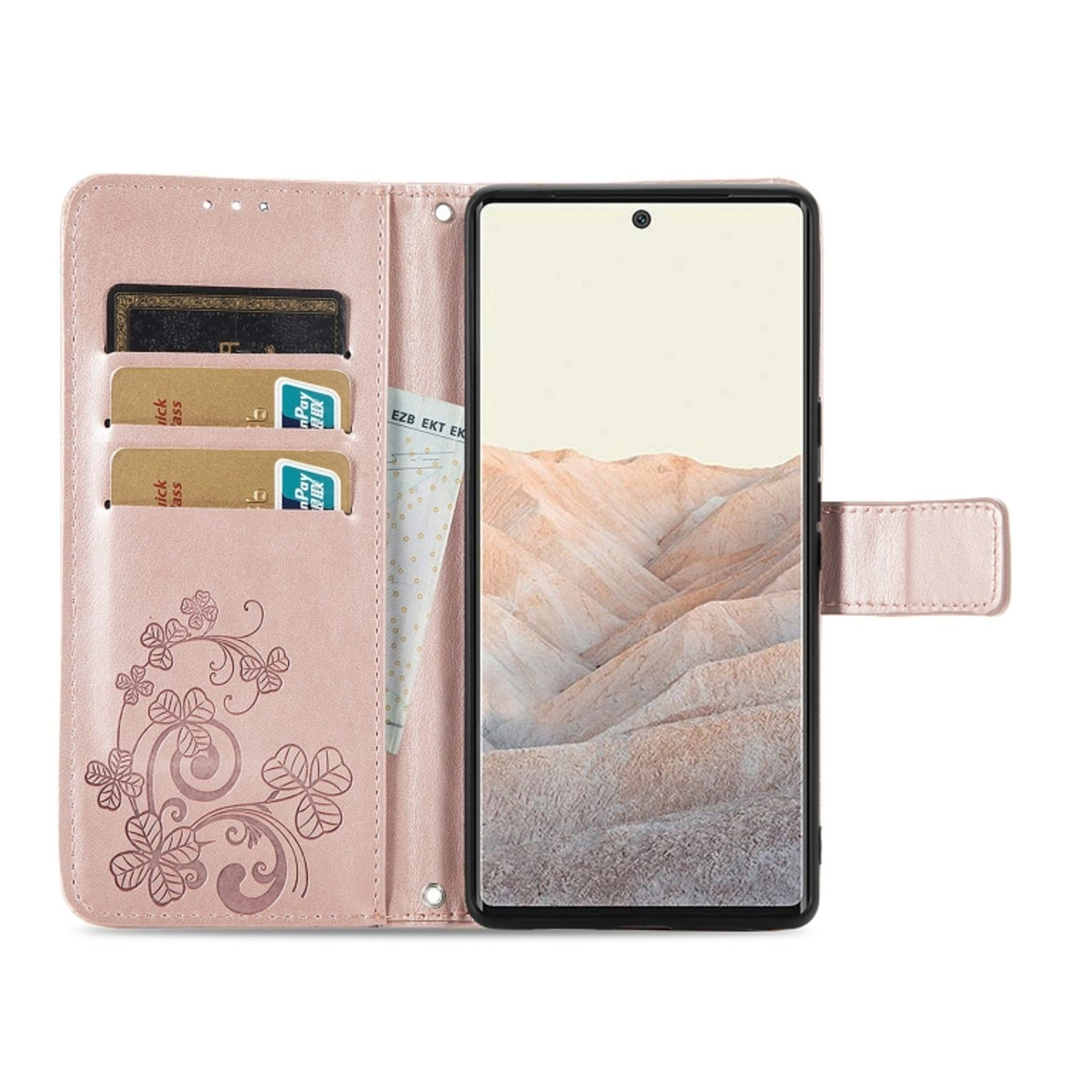 DESIGN Pixel Gold Bookcover, KÖNIG Google, 6, Case, Rose Book