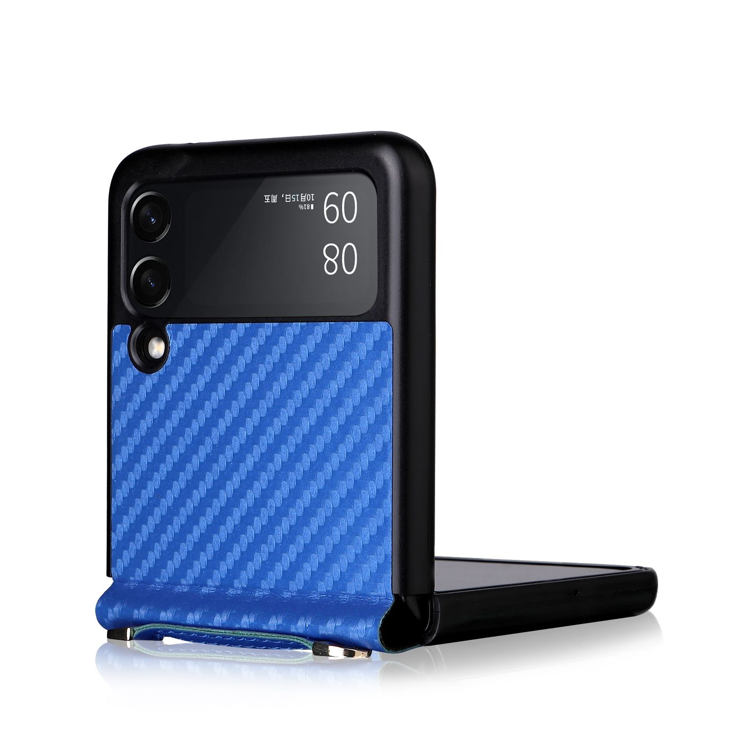 KÖNIG DESIGN Case, 5G, Z Backcover, Flip3 Blau Galaxy Samsung