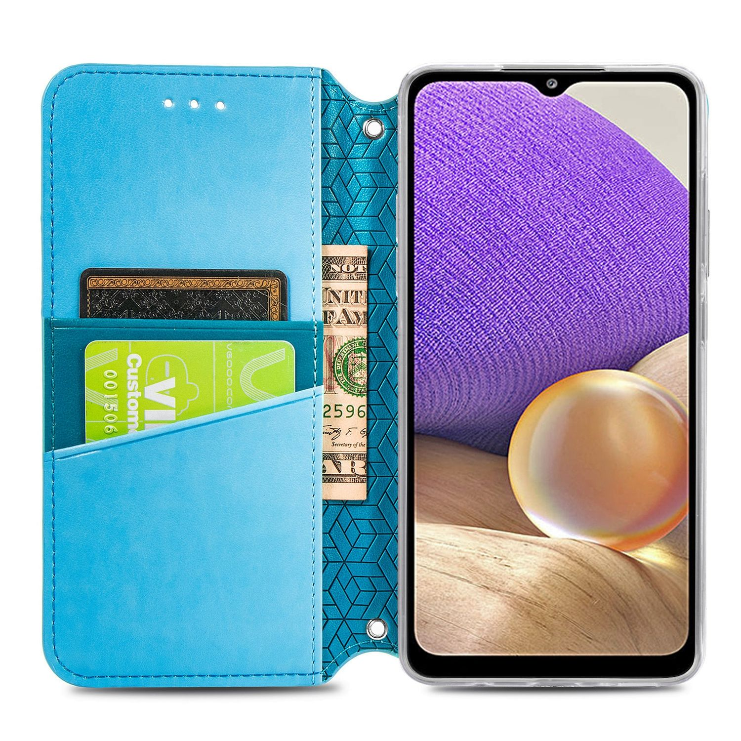 Samsung, KÖNIG Case, Book Galaxy A32 DESIGN 5G, Bookcover, Blau