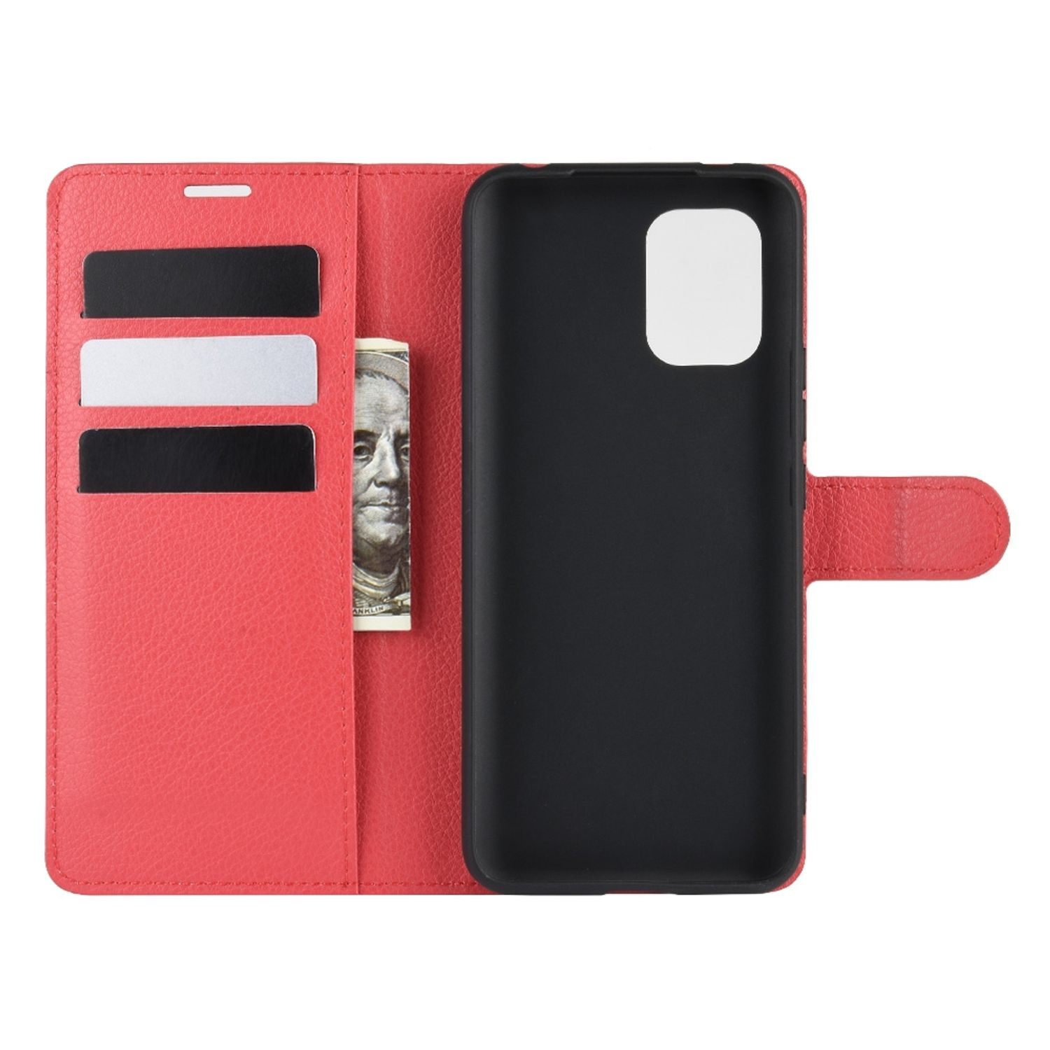 KÖNIG DESIGN Book Case, Bookcover, Lite Rot 5G, Xiaomi, 10 Mi