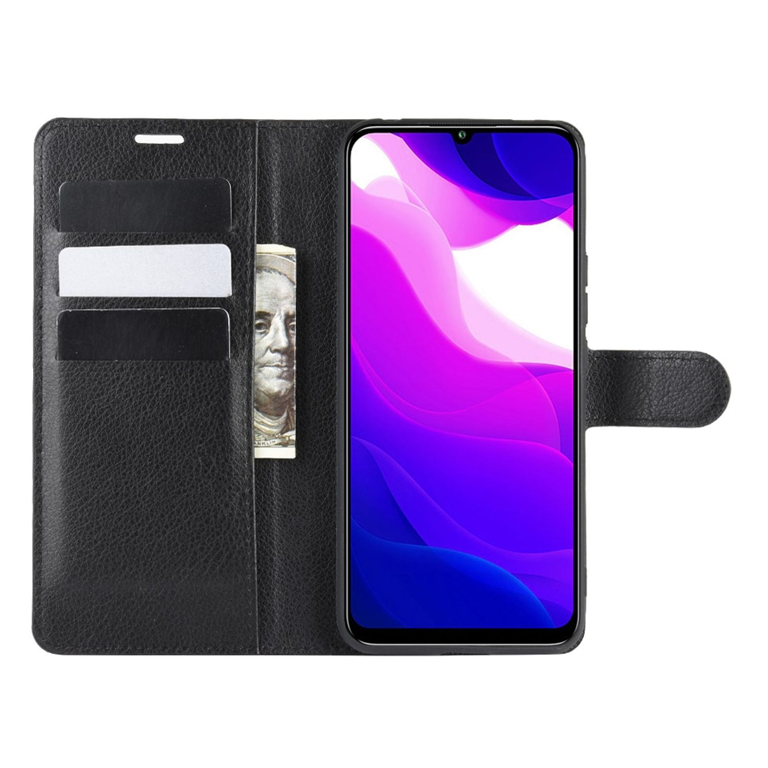 KÖNIG DESIGN Xiaomi, Bookcover, 5G, Schwarz 10 Lite Book Mi Case