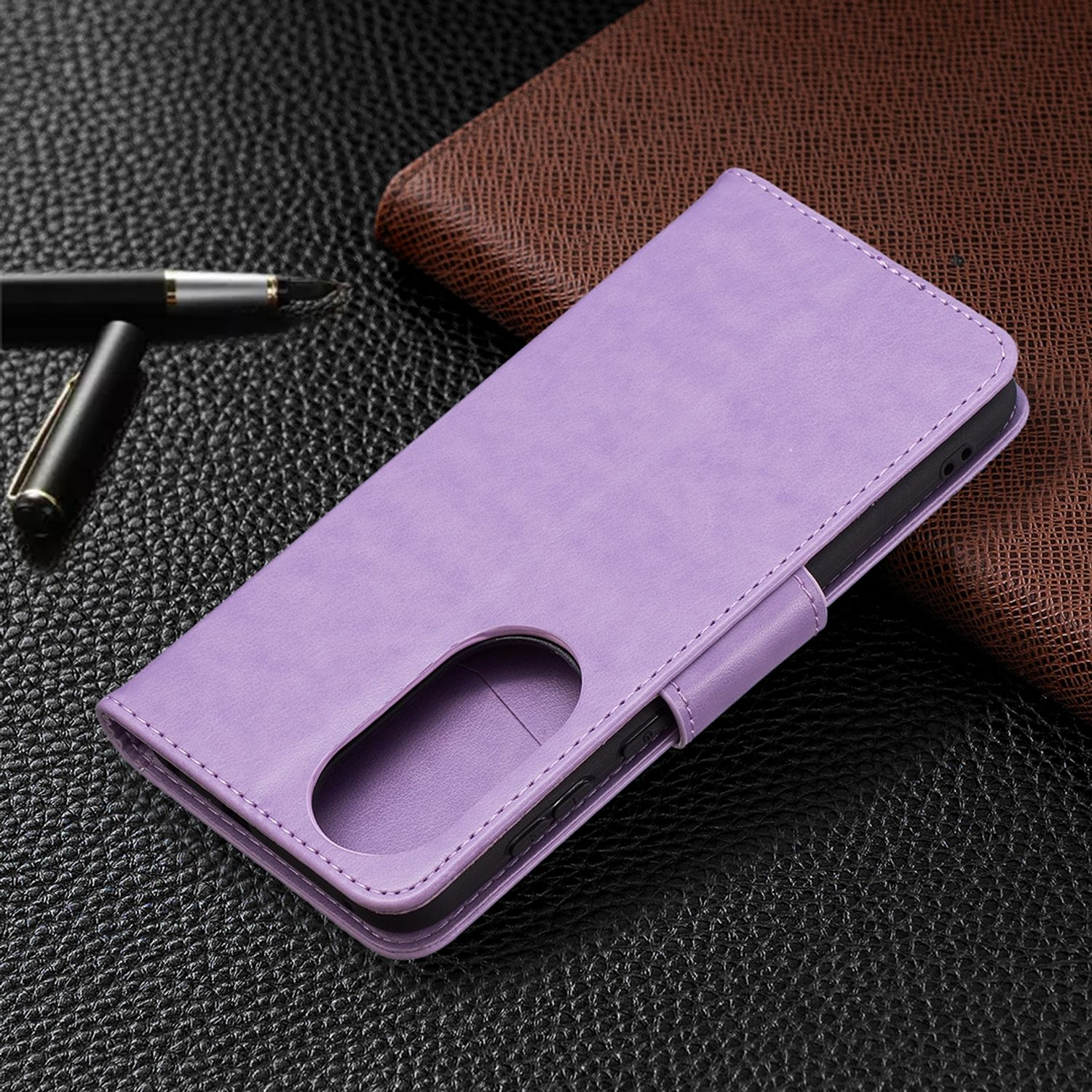 Huawei, Bookcover, Violett Case, DESIGN P50, KÖNIG Book