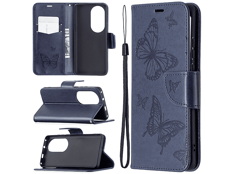 DESIGN Pro, P50 Bookcover, Case, KÖNIG Book Huawei, Blau