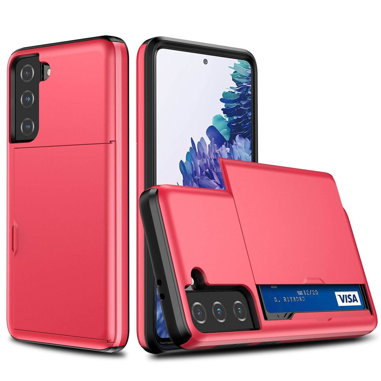 KÖNIG DESIGN S21 Rot Case, Galaxy Samsung, Backcover, Plus,