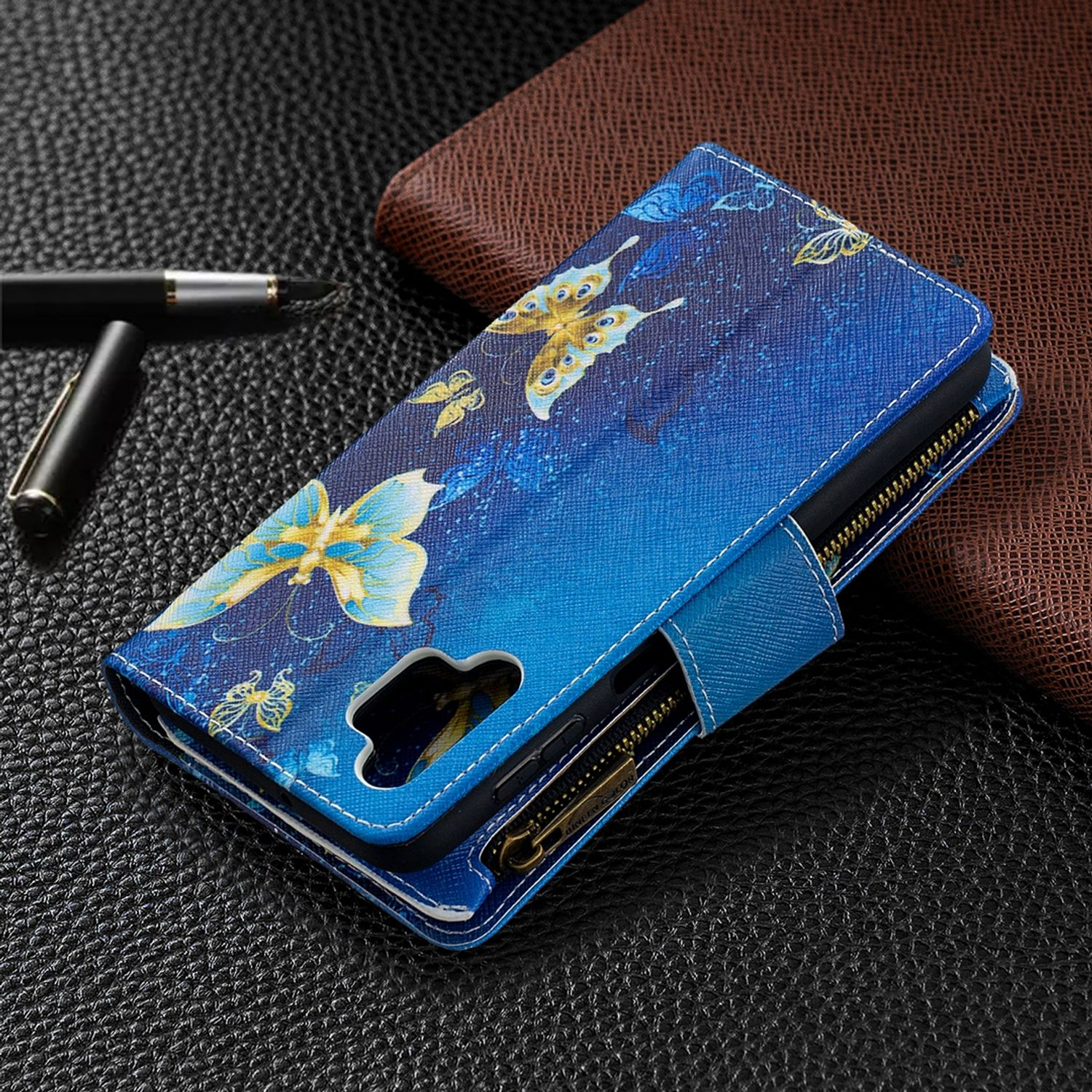 KÖNIG DESIGN Book A32 5G, Galaxy Blau Case, Bookcover, Samsung