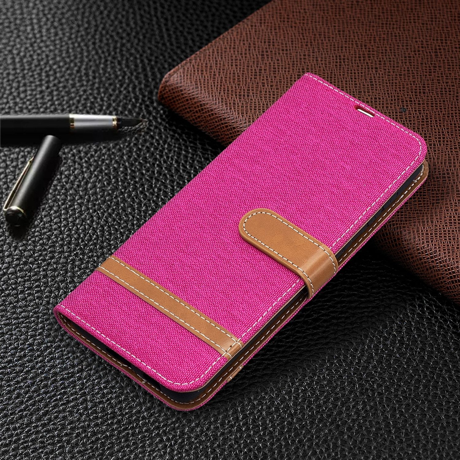 Samsung, Case, KÖNIG Book Galaxy S21 DESIGN Plus, Rosa Bookcover,
