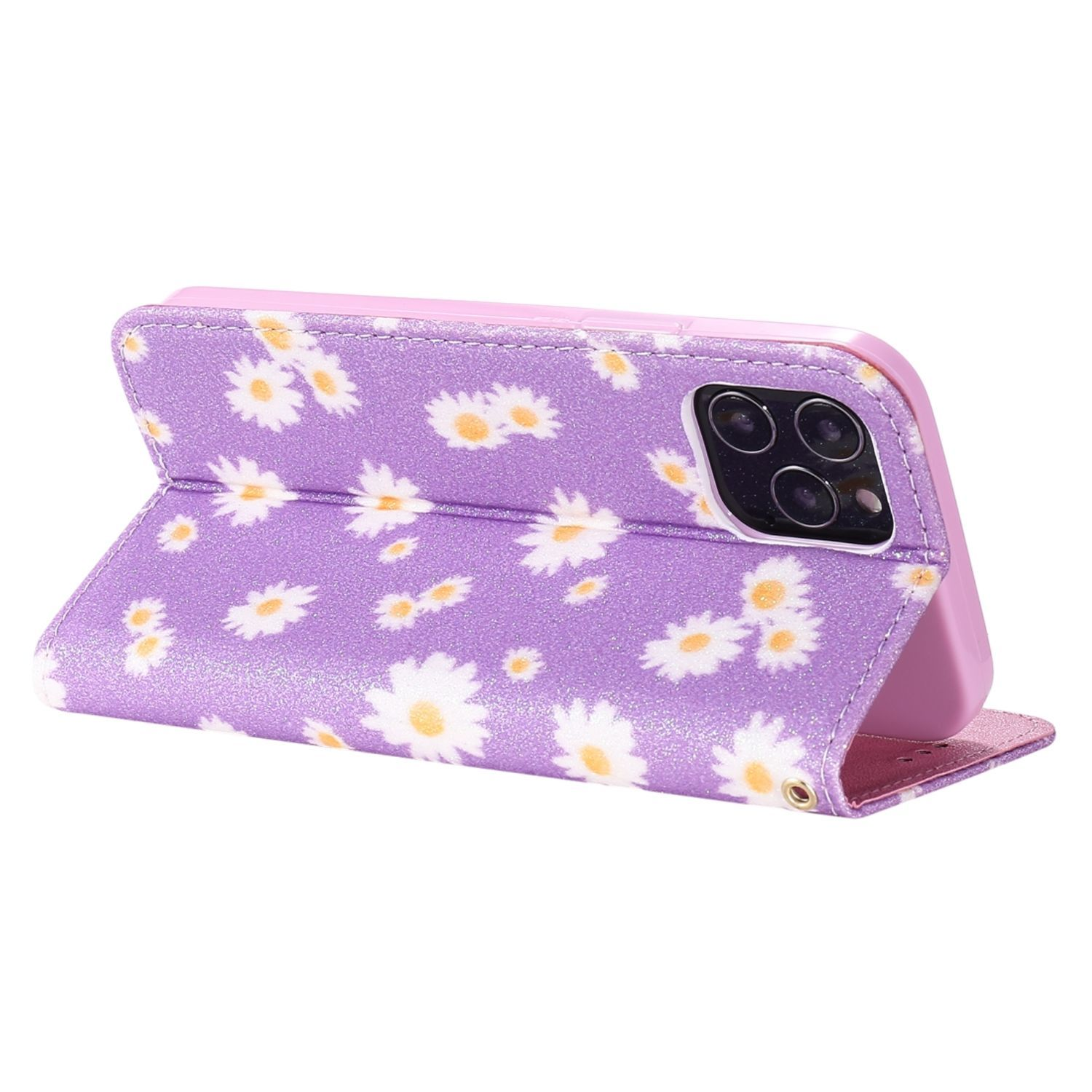 Bookcover, Apple, Violett iPhone 12 Book DESIGN KÖNIG Pro, / 12 Case,