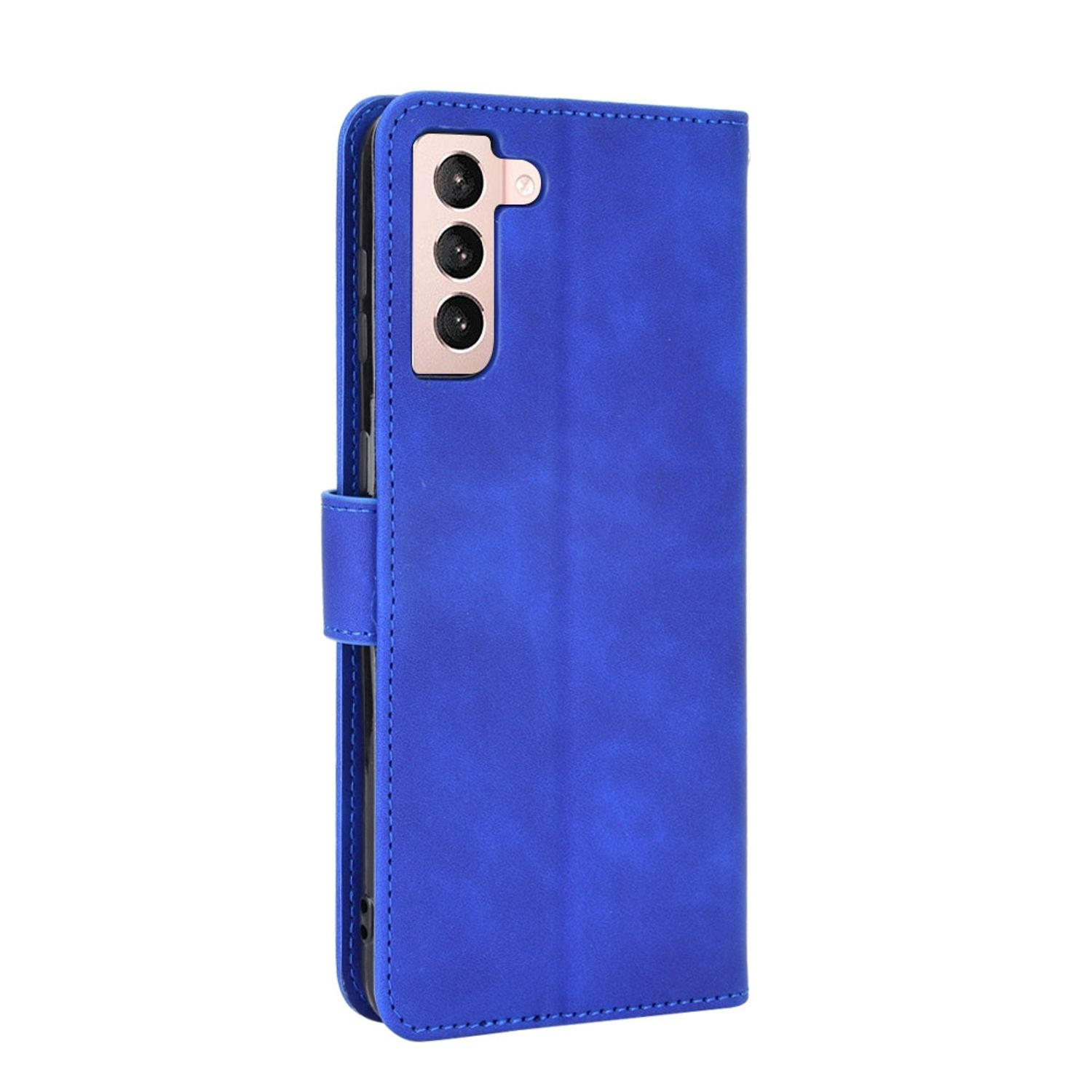 KÖNIG DESIGN Book Case, Bookcover, Galaxy Samsung, S21 Blau Plus
