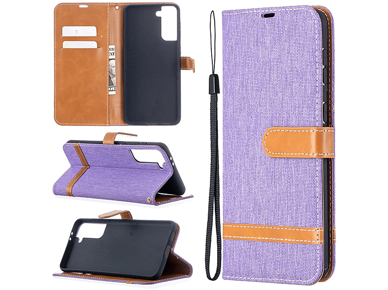 Galaxy DESIGN Violett Case, KÖNIG Plus, Book Samsung, S21 Bookcover,