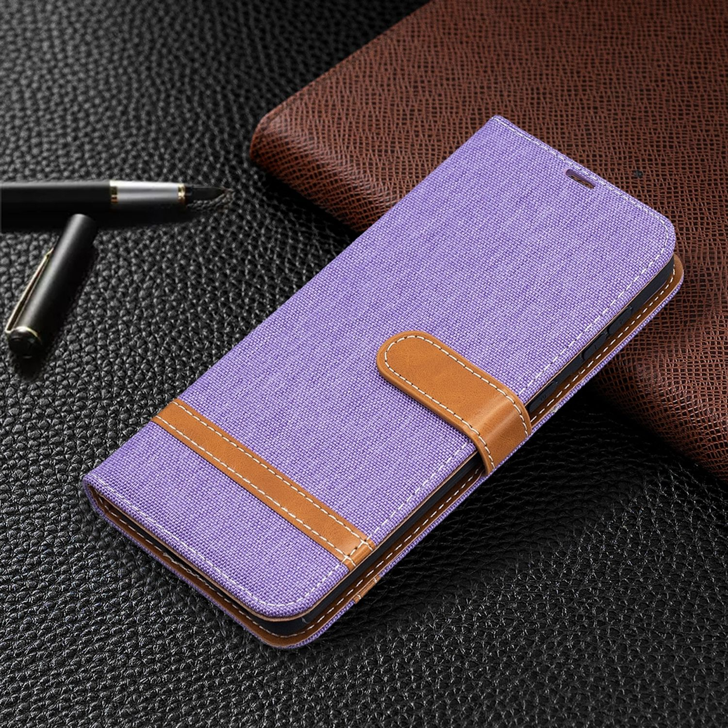 KÖNIG DESIGN Case, S21 Book Galaxy Violett Samsung, Bookcover, Plus