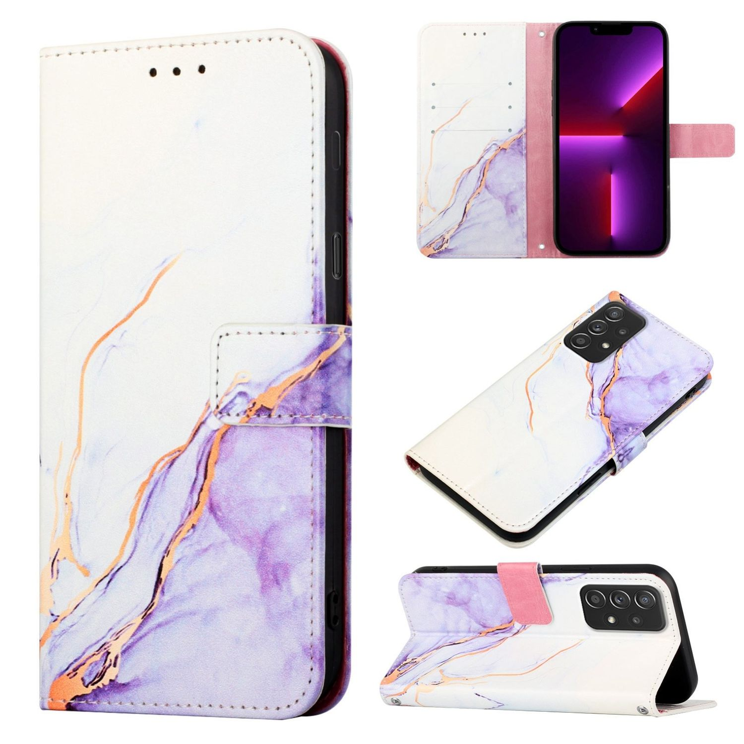 KÖNIG DESIGN Book 5G, Motiv A53 Bookcover, Galaxy Samsung, Case, 5