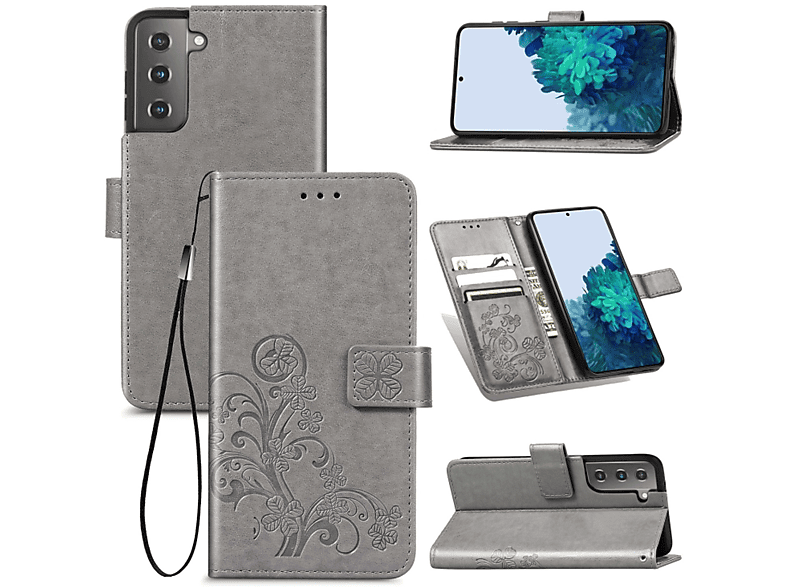 Case, Book Samsung, Grau DESIGN 5G, KÖNIG Galaxy Bookcover, S22