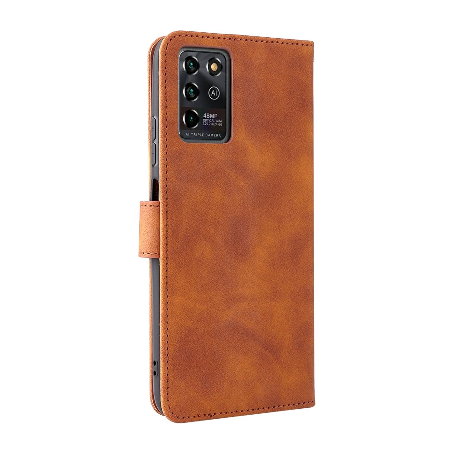 V30 Case, Vita, Bookcover, Book ZTE, KÖNIG DESIGN Braun Blade