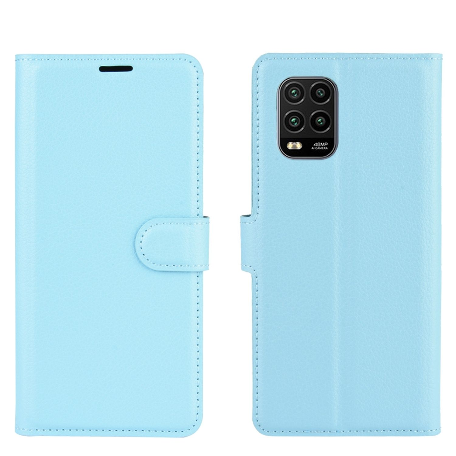 KÖNIG DESIGN Book Case, Lite Xiaomi, 5G, Bookcover, 10 Blau Mi