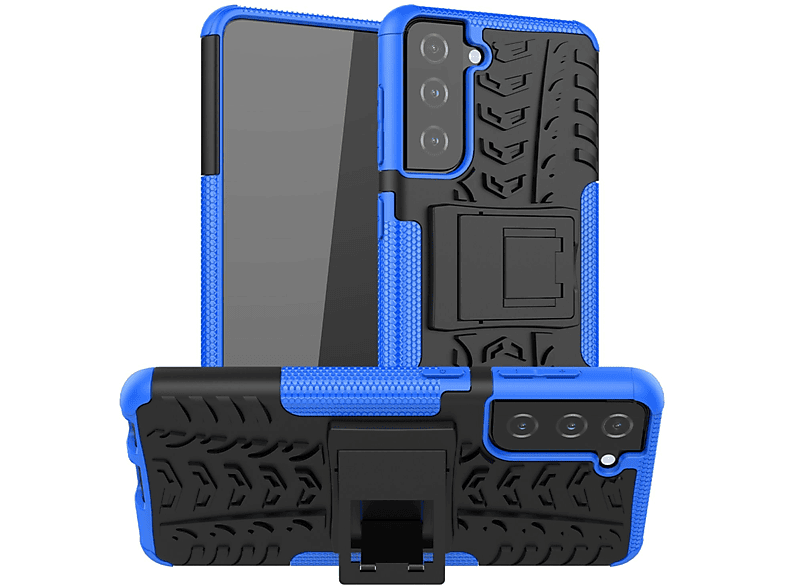 KÖNIG DESIGN Case, Galaxy Backcover, Blau S21, Samsung