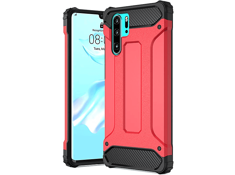 Huawei, HBASICS P30 Rot Backcover, Pro, Pro, Huawei P30 Armor Handyhülle für