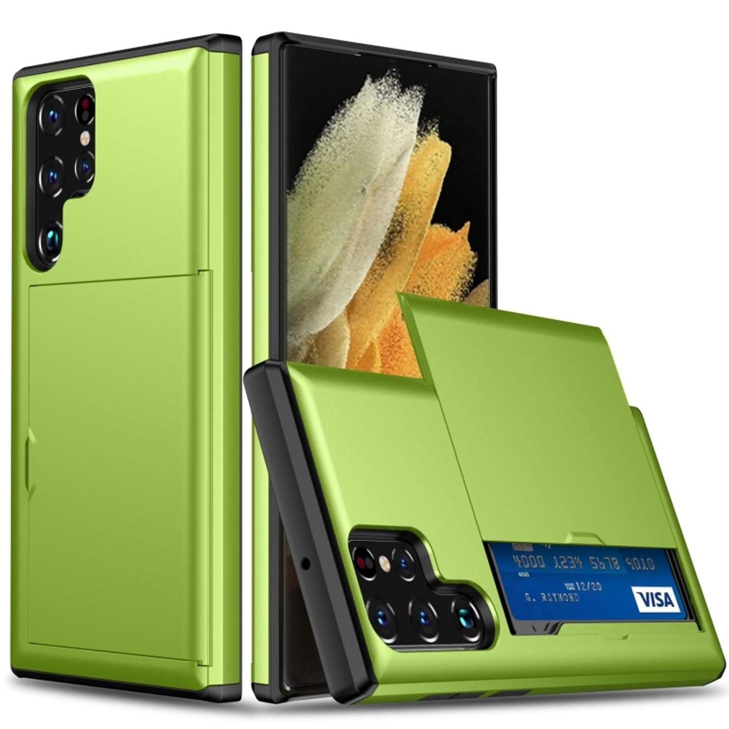 KÖNIG DESIGN Case, Backcover, Ultra Grün 5G, Galaxy Samsung, S22