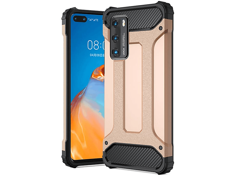 HBASICS Armor Handyhülle für Huawei P40, Backcover, Huawei, P40, Rose Gold