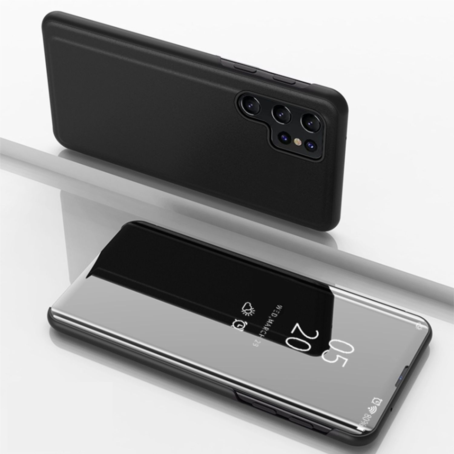 KÖNIG DESIGN Case, Ultra S22 Samsung, Full Cover, Schwarz Galaxy 5G